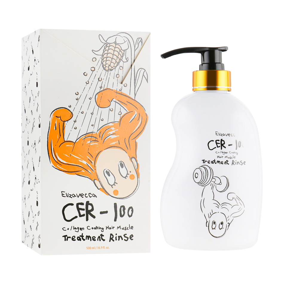 Бальзам-ополіскувач для волосся Elizavecca CER-100 Collagen Coating Hair Muscle Treatment Rinse, 500 мл